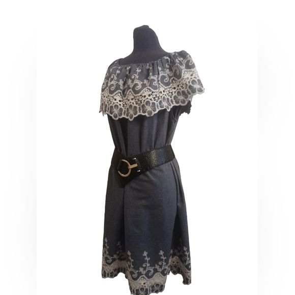 Linen Embroidered Dress Size XXL - Picture 5 of 5